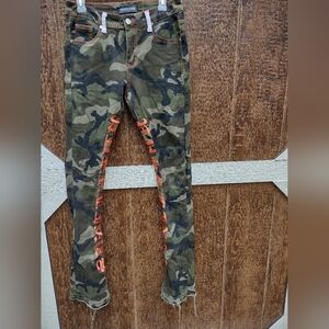 Pheelings AGAINST ALL ODDS Camo Stack Denim Pants Mens 30